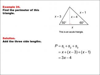 Math Example--Area and Perimeter--Triangles: Example 24