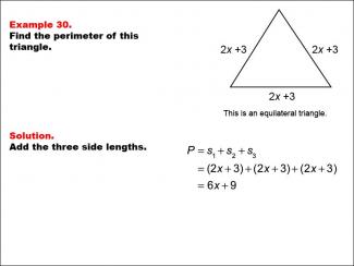 Math Example--Area and Perimeter--Triangles: Example 30