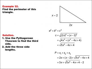 Math Example--Area and Perimeter--Triangles: Example 32