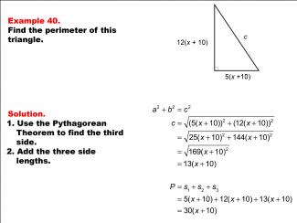 Math Example--Area and Perimeter--Triangles: Example 40