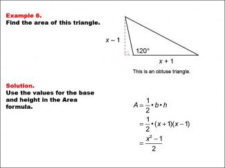 Math Example--Area and Perimeter--Triangles: Example 6