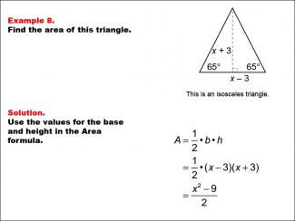 Math Example--Area and Perimeter--Triangles: Example 8