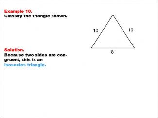 Math Example--Polygons--Triangle Classification: Example 10