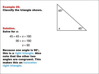 Math Example--Polygons--Triangle Classification: Example 20