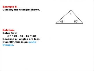 Math Example--Polygons--Triangle Classification: Example 5