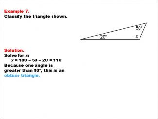 Math Example--Polygons--Triangle Classification: Example 7