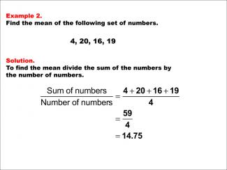 Math Example--Measures of Central Tendency--Mean: Example 2
