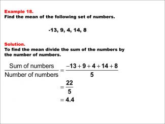 Math Example--Measures of Central Tendency--Mean: Example 18