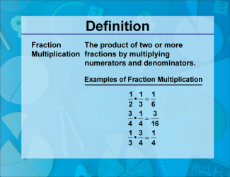 Video Definition 13--Fraction Concepts--Fraction Multiplication
