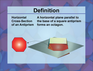 Video Definition 20--3D Geometry--Horizontal Cross-Section of an Antiprism--Spanish Audio