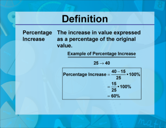 Video Definition 30--Fraction Concepts--Percentage Increase