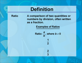Video Definition 32--Fraction Concepts--Ratio