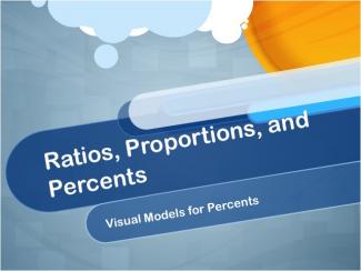 Closed Captioned Video: Ratios: Visual Models for Ratios and Percents