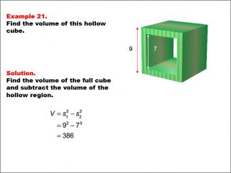 Math Example--Volume Concepts--Calculating Volume: Example 21