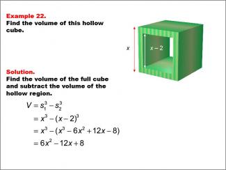 Math Example--Volume Concepts--Calculating Volume: Example 22
