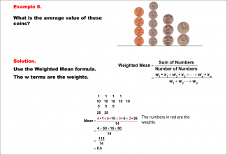 Math Example--Measures of Central Tendency--Weighted Mean--Example 8