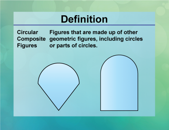 Definition--Circle Concepts--Circular Composite Figures