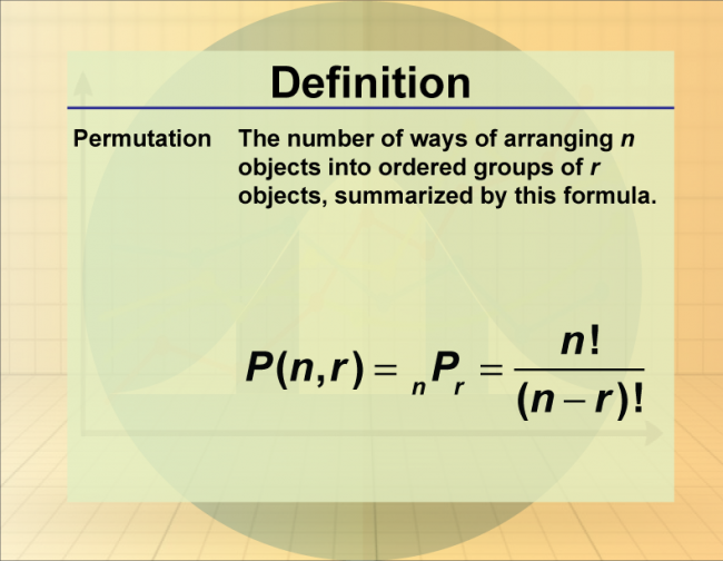 Definition--Statistics and Probability Concepts--Permutation 1