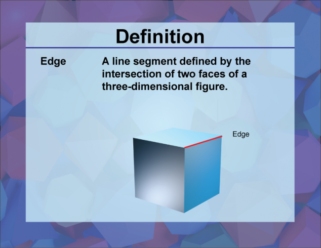 Definition--3D Geometry Concepts--Edge