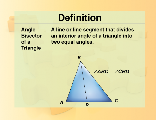 Definition--Angle Concepts--Angle Bisector