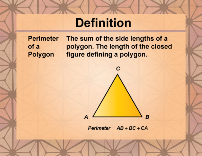 Definition--Polygon Concepts--Perimeter of a Polygon