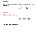 Math Example--Polynomial Concepts--Adding and Subtracting Polynomials: Example 2