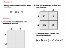 Math Example--Area and Perimeter--Area Models for Polynomials: Example 8