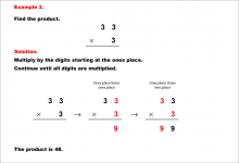 Math Example--Arithmetic--Column Multiplication--Example 2