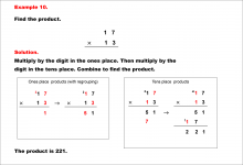 Math Example--Arithmetic--Column Multiplication--Example 10