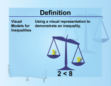 Definition--Inequality Concepts--Visual Models for Inequalities