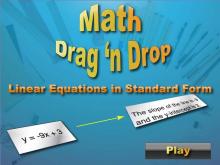 Interactive Math Game--DragNDrop Math--Linear Functions in Standard Form