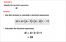Math Example--Combinatorics--Factorial Expressions: Example 2
