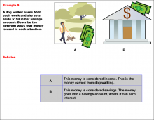 Math Example--Math of Money--Analyzing Money--Example 9