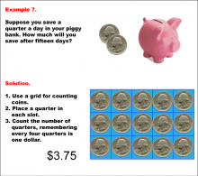 Math Example--Math of Money--Piggy Bank Math: Example 7
