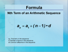Formulas--The Nth Term of an Arithmetic Sequence