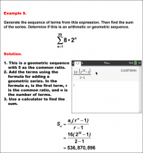 Math Example--Sequences and Series--Example 9