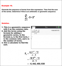 Math Example--Sequences and Series--Example 10