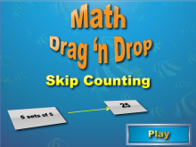 Interactive Math Game--DragNDrop Math--Arithmetic--Skip Counting