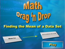 Interactive Math Game--DragNDrop Math--Measures of Central Tendency--Mean