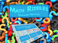 Interactive Math Game, Math Riddles—Equivalent Fractions
