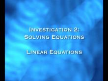 VIDEO: Algebra Nspirations: Variables and Equations, Segment 3