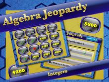Interactive Math Game--Algebra Jeopardy, Integers