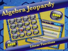 Interactive Math Game--Algebra Jeopardy, Linear Functions