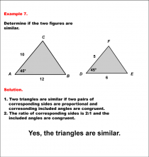 Math Example--Geometric Shapes--Analyzing Similar Shapes--Example 7