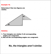 Math Example--Geometric Shapes--Analyzing Similar Shapes--Example 10