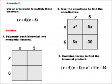 Math Example--Area and Perimeter--Area Models for Polynomials: Example 3