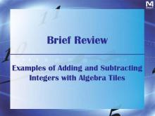 VIDEO: Brief Review: Examples of Adding and Subtracting Integers