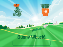 Interactive Math Game--Bunny Whack--Odd Numbers