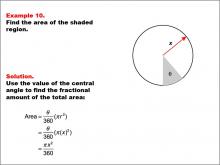 Math Example--Area and Perimeter--Circular Area and Circumference: Example 10