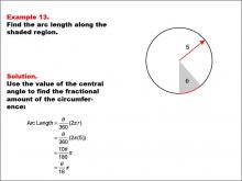 Math Example--Area and Perimeter--Circular Area and Circumference: Example 13